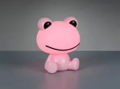 Ausgefallene USB Tischlampe Frosch mit RGB Farbwechsel, Rosa Höhe 24cm