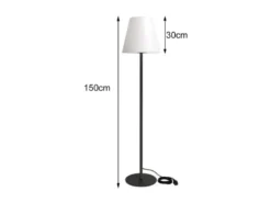 Aussenstehleuchte mit 3m Kabel für Garten & Terrasse, IP65 - 150cm hoch