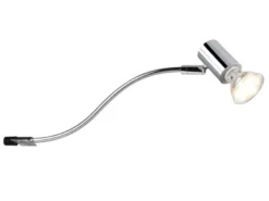 Badezimmerlampe GIADA in Chrom für Spiegelschrank mit schwenkbarem Spot