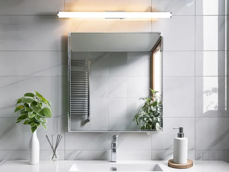 Bad Spiegelleuchte MATTIMO mit Schalter, Licht neutralweiß, Breite 80cm