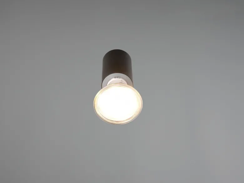Bad Spiegelleuchte Spot Metall Schwarz zum Klemmen max. 5mm, inkl. GU10 LED