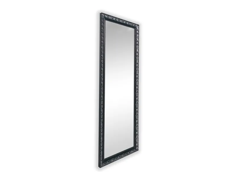Barock Ganzkörperspiegel TANJA 50x150cm Holzrahmen Schwarz-Silber