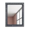 Barock Wandspiegel TANJA mit Holzrahmen Schwarz-Silber 55x70 cm