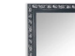 Barock Wandspiegel TANJA mit Holzrahmen Schwarz-Silber 55x70 cm