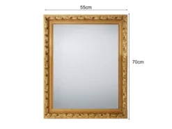 Barock Wandspiegel TANJA mit Holzrahmen Gold 55x70 cm