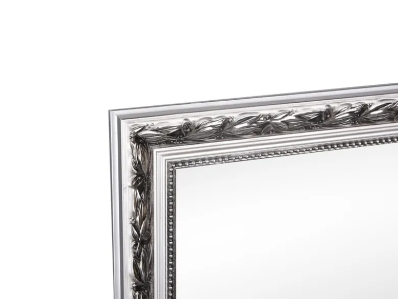 Barock Wandspiegel TANJA mit Holzrahmen Silber 55x70 cm