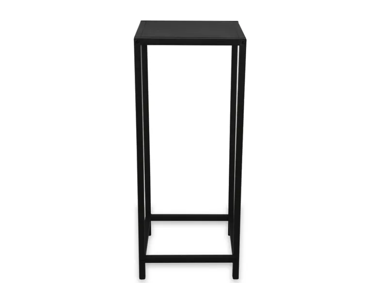 Beistelltisch 2er Set aus Metall Schwarz Blumentisch Höhe 60 und 80cm