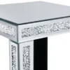 Beistelltisch GLITTY mit Spiegelglas und Glitzereffekt, Höhe 50cm