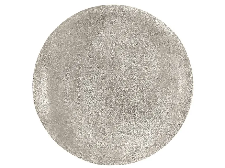 Beistelltisch PATTY rund Metall in Schwarz Silber, Höhe 61cm