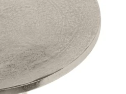 Beistelltisch TAMARA rund aus Metall in Silber, Höhe 61cm