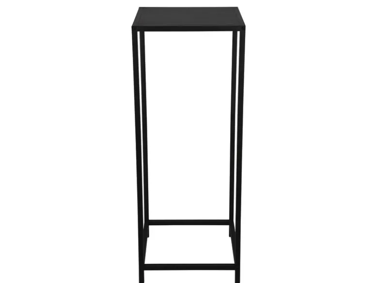 Beistelltisch VERONIKA Blumentisch aus Metall Schwarz Höhe 80cm
