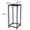 Beistelltisch VERONIKA Blumentisch aus Metall Schwarz Höhe 60cm