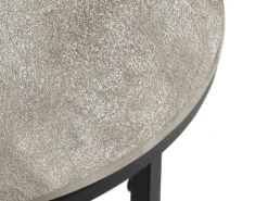 Beistelltische 2er Set rund Metall in Schwarz Silber, Höhe 46 und 61cm