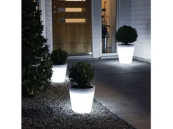 Beleuchteter Pflanzkübel Outdoor LED Blumentopf Ø 37cm Terrassenbeleuchtung