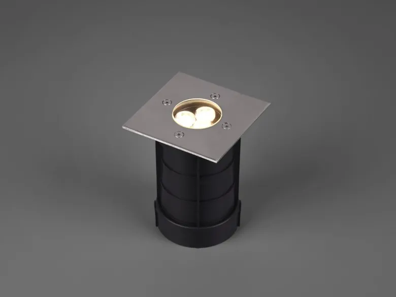 Bodeneinbauspot BELAJA eckig Edelstahl 11cm IP65 - Bodenstrahler für Einfahrt