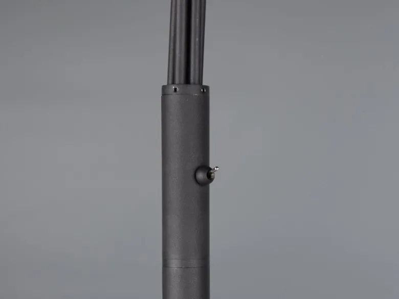 Bogenlampe MARLEY Schwarz 5flammig schwenkbar, 200cm groß