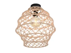 Boho Deckenleuchte HIVE mit Lampenschirm geflochten aus Hanfseil, Ø 38cm