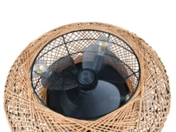 Boho Deckenleuchte LILLESAND mit Ventilator und Fernbedienung, Ø 50cm