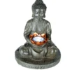 Buddha Dekoleuchte für den Garten - LED Solarbeleuchtung aus Kunststoff