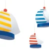 Bunte Deckenleuchte fürs Kinderzimmer, bruchsichere Deckenschale SEGELBOOTE