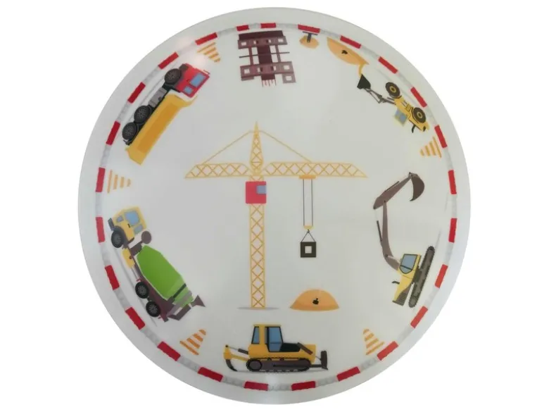 Coole Deckenlampe mit Baustellen Motiv fürs Kinderzimmer, bunt Ø 35cm
