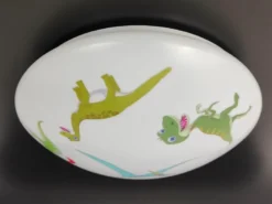 Coole Deckenlampe mit Dino Motiv fürs Kinderzimmer, bunt Ø 35cm