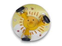Coole Deckenlampe mit Sonnen Motiv für Kinderzimmer 3 flammig schwenkbar Ø 35cm