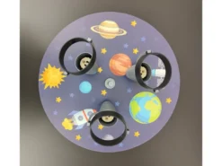 Coole Deckenlampe mit Weltall Motiv für Kinderzimmer 3 flammig schwenkbar Ø 35cm