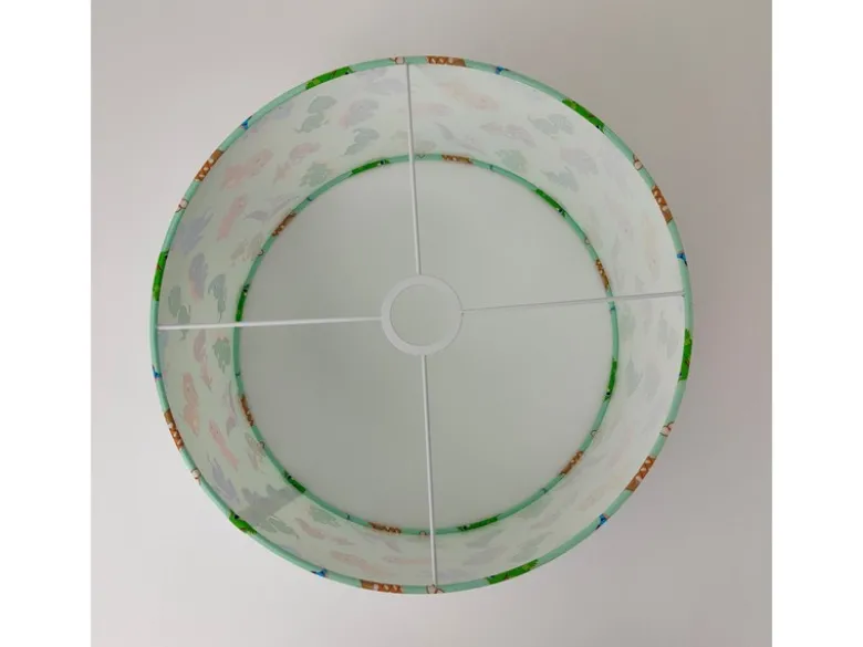 Coole Dino Hängelampe für Kinderzimmer mit Stoffschirm, bunt Ø 35cm