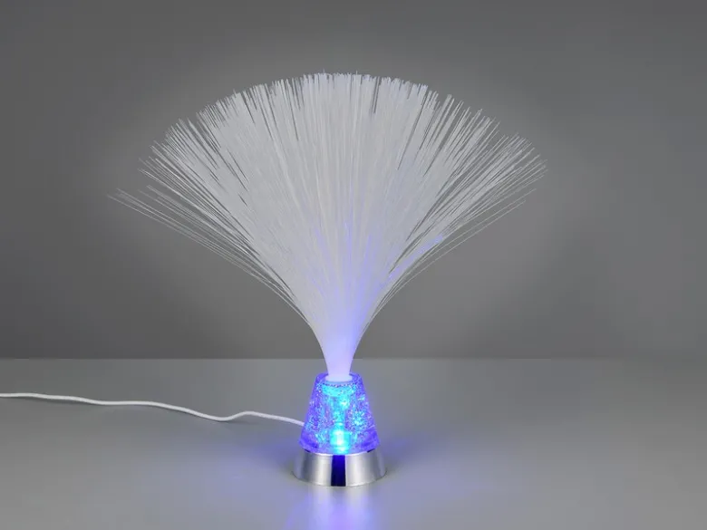 Coole Faserlampe mit RGB Farbwechsel, auch Batteriebetrieb geeignet, Höhe 31,5cm