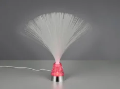 Coole Faserlampe mit RGB Farbwechsel, auch Batteriebetrieb geeignet, Höhe 31,5cm