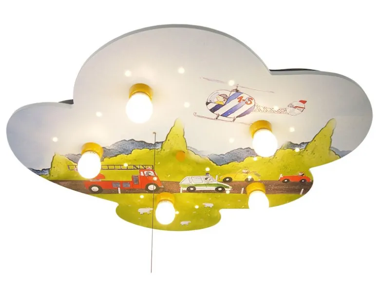 Coole Kinder Deckenleuchte tolle Autos Zugschalter für LED-Schlummerlicht