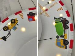 Coole LED Deckenleuchte Baustelle fürs Kinderzimmer Schlummerlicht bunt Ø54cm