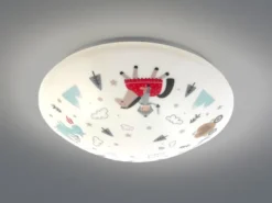 Coole LED Deckenleuchte dimmbar mit Ritter Motiv fürs Kinderzimmer, bunt Ø 35cm