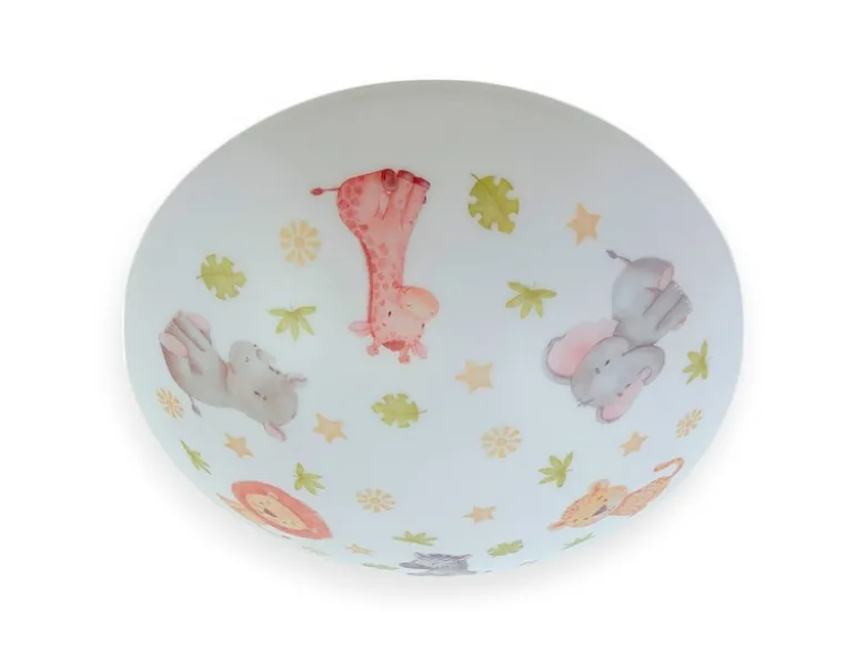 Coole LED Deckenleuchte dimmbar mit Safari Motiv fürs Kinderzimmer, bunt Ø 35cm