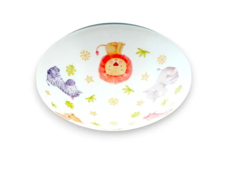 Coole LED Deckenleuchte dimmbar mit Safari Motiv fürs Kinderzimmer, bunt Ø 35cm