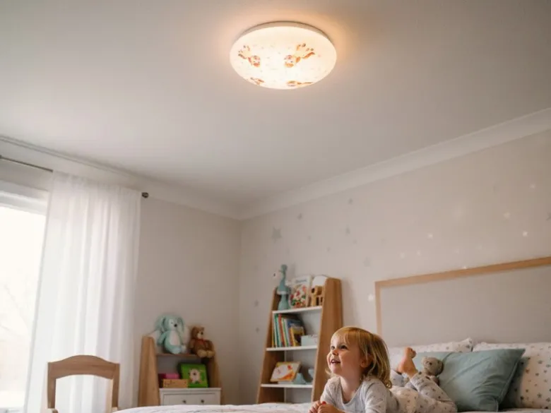 Coole LED Deckenleuchte dimmbar mit Pony Motiv fürs Kinderzimmer, bunt Ø 35cm