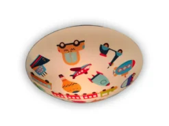 Coole LED Deckenleuchte dimmbar mit Fahrzeugen Motiv fürs Kinderzimmer Ø 35cm