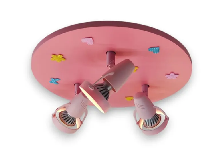 Coole LED Deckenleuchte für Kinderzimmer Natur Motive 3 flammig schwenkbar Ø35cm