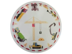 Coole LED Deckenleuchte mit Baustellen Motiv fürs Kinderzimmer, bunt Ø 35cm