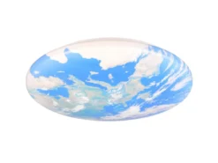 Coole LED Deckenleuchte TERRA mit Weltkugelcover aus Kunststoff, Ø 37cm