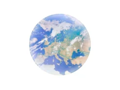 Coole LED Deckenleuchte TERRA mit Weltkugelcover aus Kunststoff, Ø 37cm