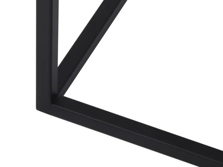 Couchtisch SHANIA 2er Set - Satztisch Metall in Schwarz Silber