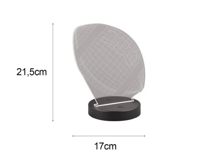 3D Dekoleuchte FOOTBALL mit RGB Farbwechsler, Höhe 21cm