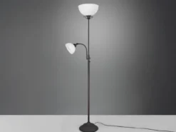 Deckenfluter COUNTRY mit Leselampe im Landhausstil, Rostfarbig, Höhe 184cm