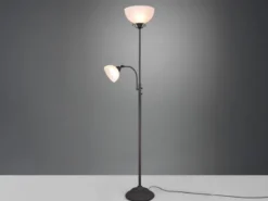 Deckenfluter COUNTRY mit Leselampe im Landhausstil, Rostfarbig, Höhe 184cm