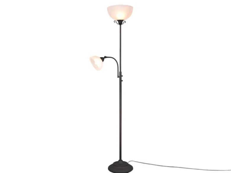 Deckenfluter COUNTRY mit Leselampe im Landhausstil, Rostfarbig, Höhe 184cm