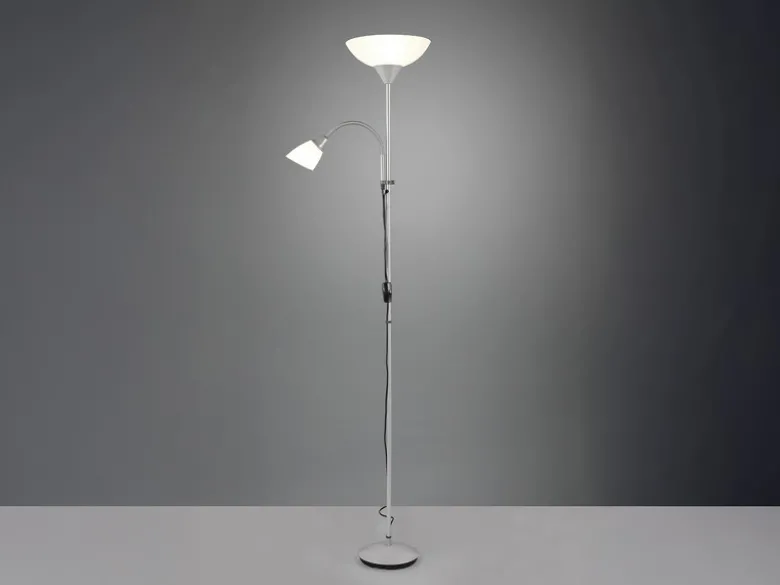 Deckenfluter ERZWO mit flexibler Leselampe, Höhe 180cm