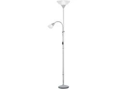 Deckenfluter ERZWO mit flexibler Leselampe, Höhe 180cm