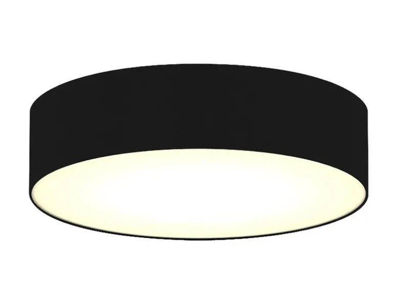 Deckenlampe CEILING DREAM, Stoff Schwarz / Abdeckung satiniert, Ø 40cm